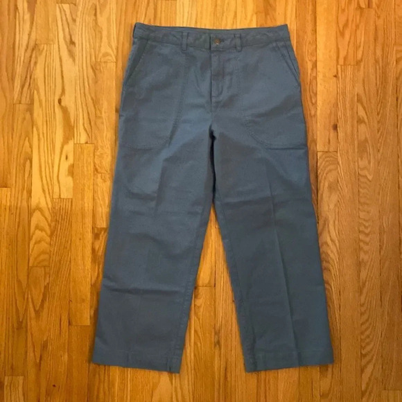Patagonia sz 14 organic cotton jeans blue w/ Velcro back pockets, front pockets - Picture 1 of 9